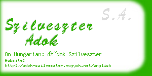 szilveszter adok business card